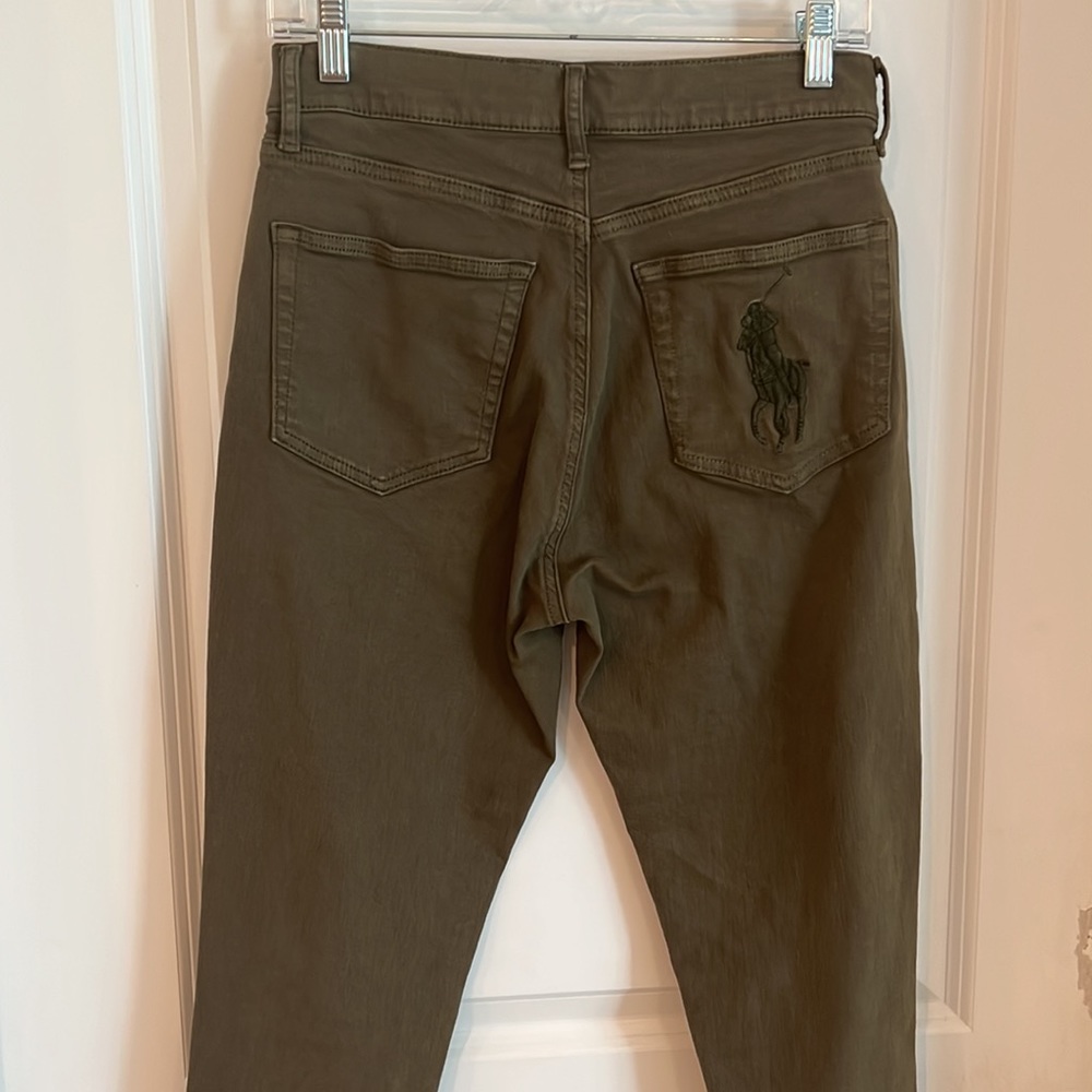 Ralph Lauren Polo olive color jeans/ Thompson’s skinny high rise ankle